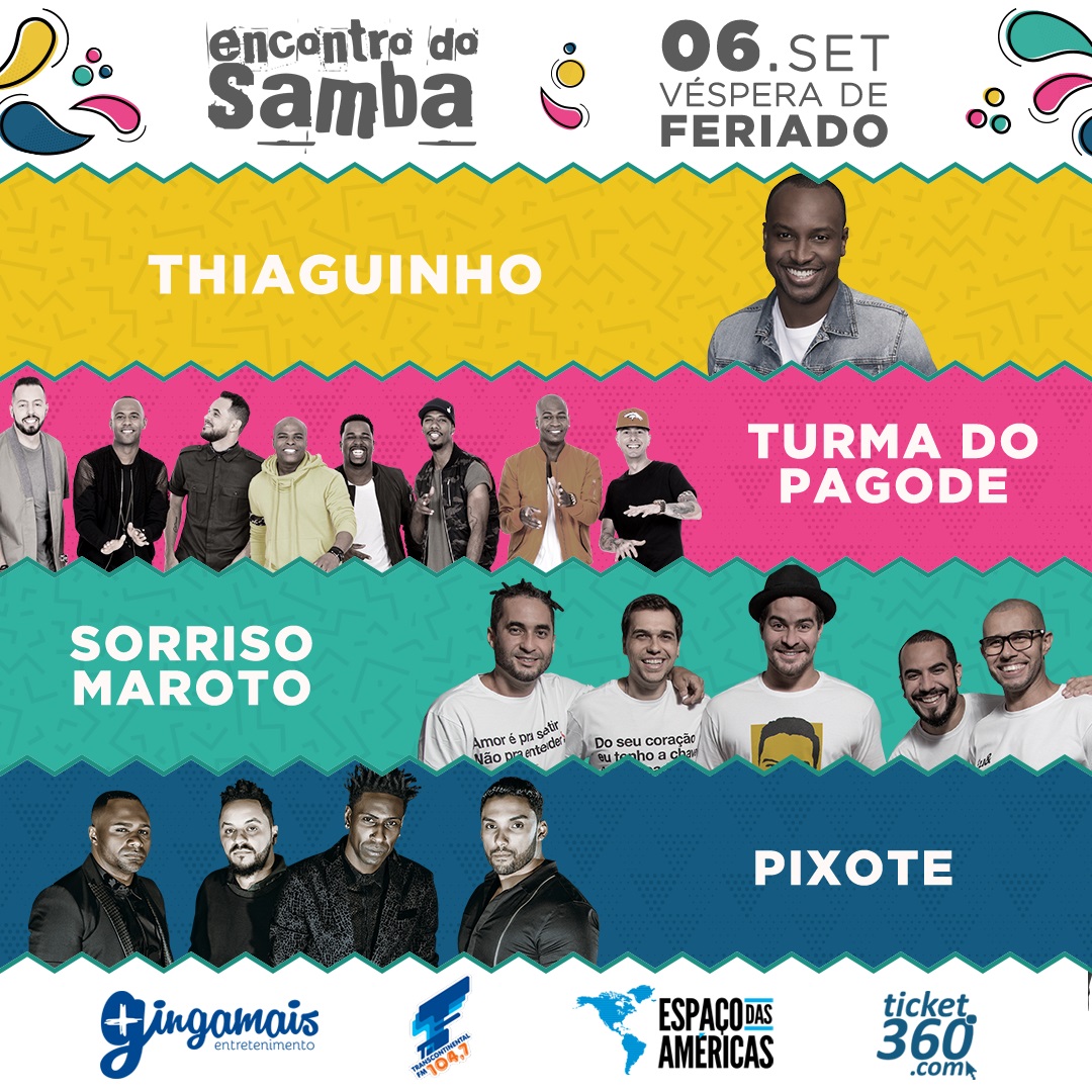 Encontro do Samba reúne grandes nomes no Espaço das Américas 06 Setembro. Ocimar